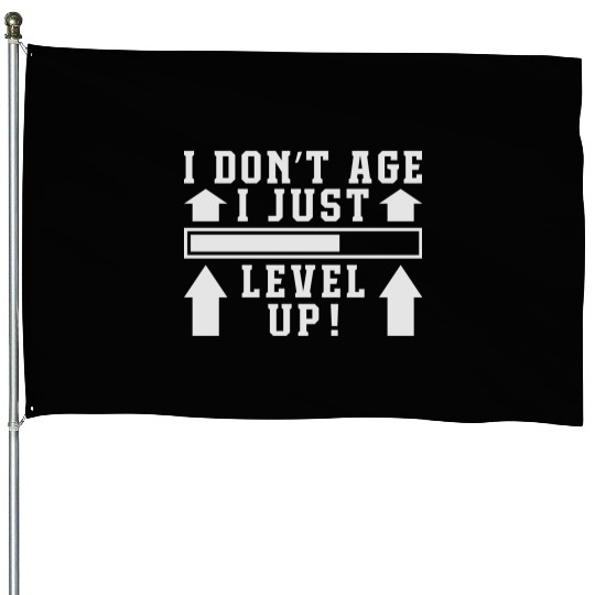 I Don't Age I Level Up House Flags