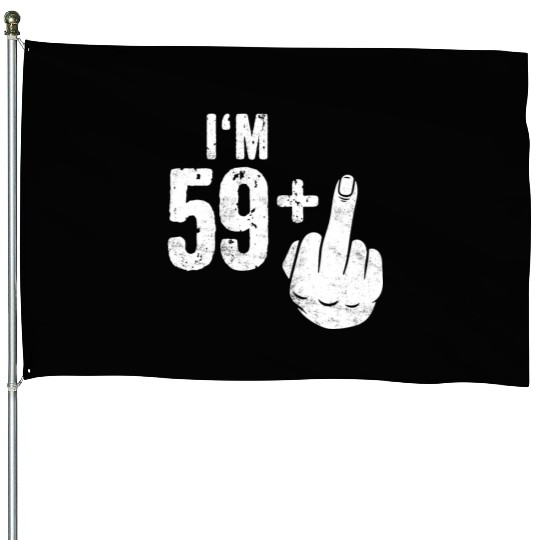 Funny 60th Birthday House Flags Bday Present Sixty