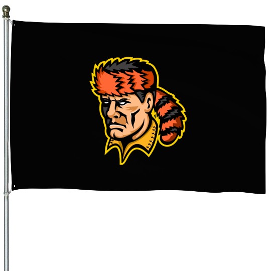 Davy Crockett Mascot House Flags