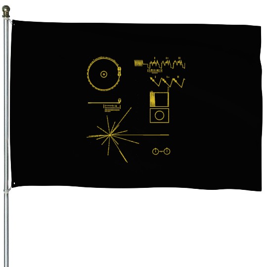 NASA golden record official image voyager House Flags