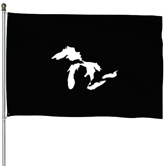 Great lakes white House Flags