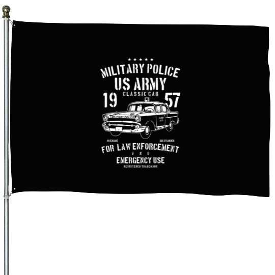 Army Classic Car House Flags