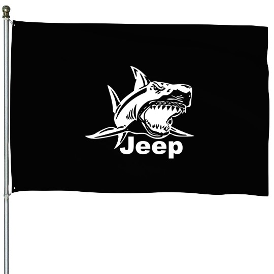 Jeep Great White Shark House Flags