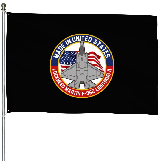 Lockheed Martin F-35C Lightning II - Made in USA House Flags