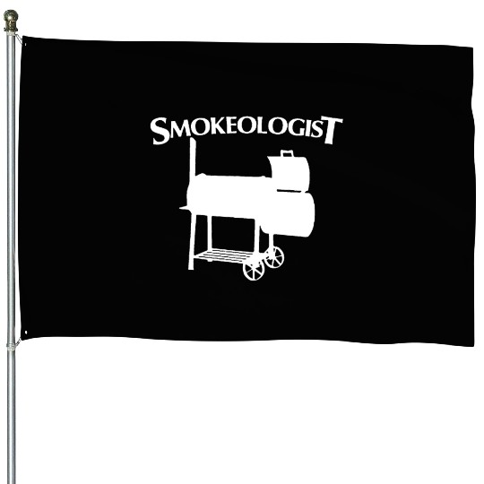 Smokeologist Funny BBQ Smoker Grill For Men BBQ House Flags