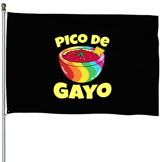 Gay Pride Gift Pico De Gayo Pico De Gallo Rainbow House Flags