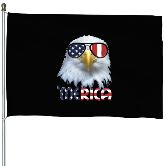 American Eagle 4th July US Merica Election Gift House Flags