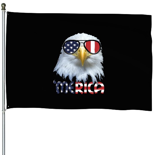 American Eagle 4th July US Merica Election Gift House Flags