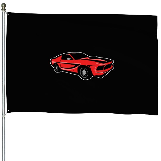 American Muscle Car House Flags