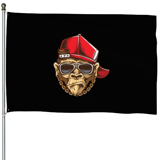 Funky Monkey | Hip Hop | Monkey Swag House Flags