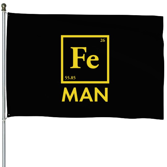 funny iron man science chemistry fe House Flags