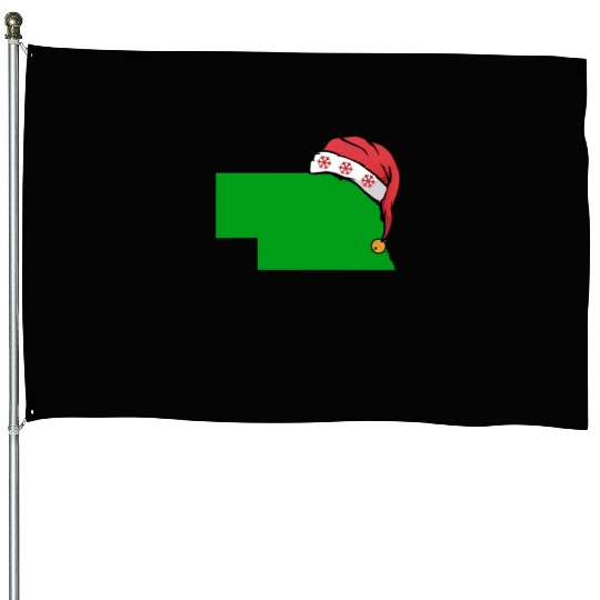Nebraska Christmas Cute Christmas Gift Green US State House Flags