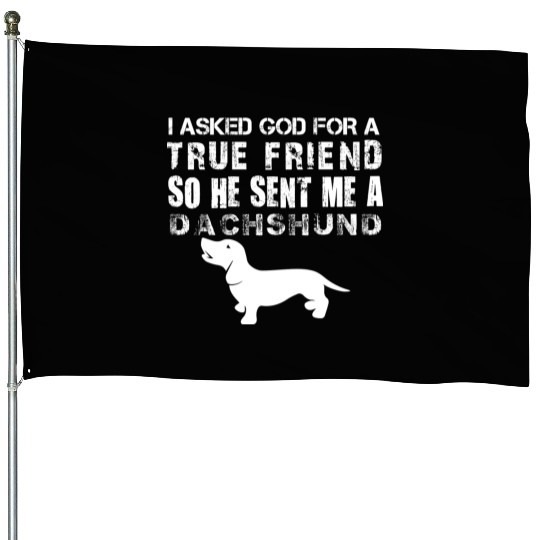 I Asked God For A True Friend So He Sent Me A Da House Flags