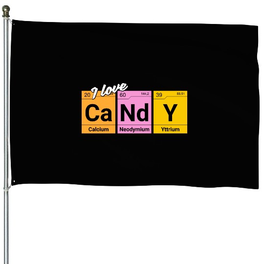 Candy love periodic table of elements House Flags