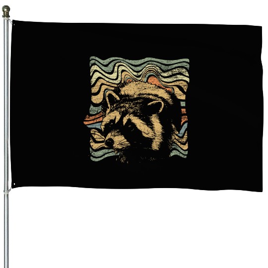 Raccoon Hunting Raccoons Forest Animal Gift House Flags