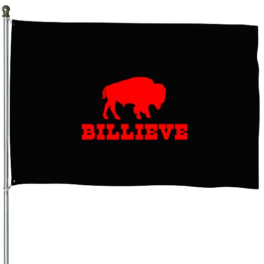 Bills Mafia Billieve - Buffalo Football House Flags