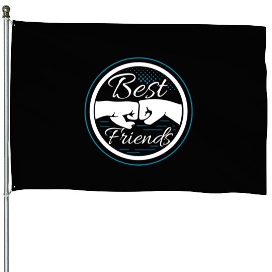 Best Friends Guy Boys illustration gift christmas House Flags