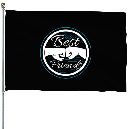 Best Friends Guy Boys illustration gift christmas House Flags