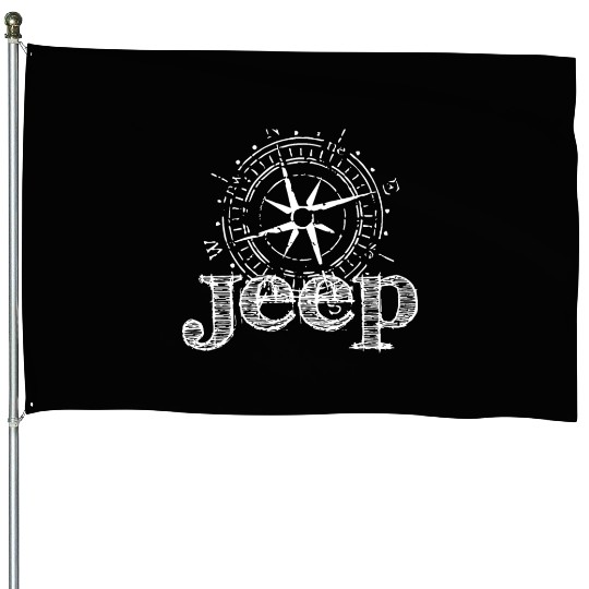 compass north south west east jeep House Flags
