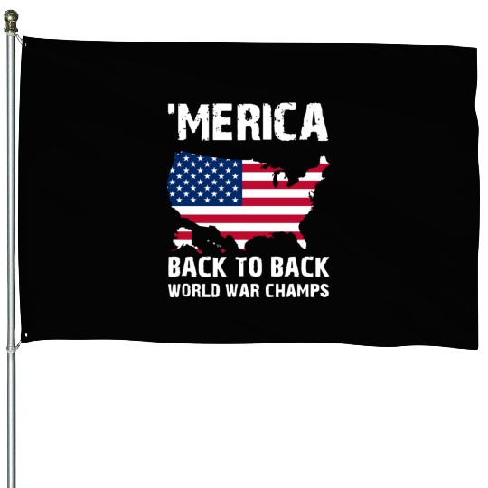 merica back to back soccer House Flags