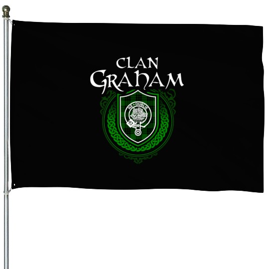 Graham Surname Scottish Clan Tartan Crest Badge House Flags