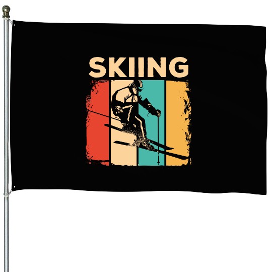 Ski Winter House Flags
