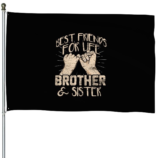 Brother Sister House Flags
