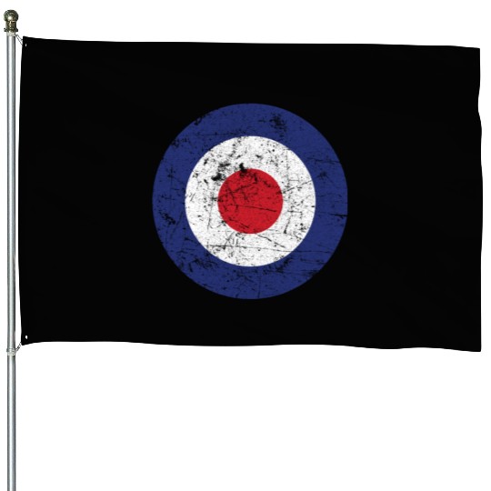 Distressed Target Bullseye British RAF Roundel House Flags