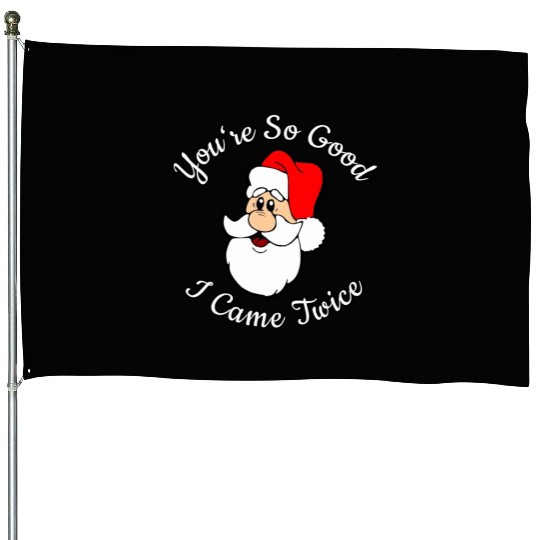 Adult Humor Naughty Dirty Santa Christmas Gift House Flags