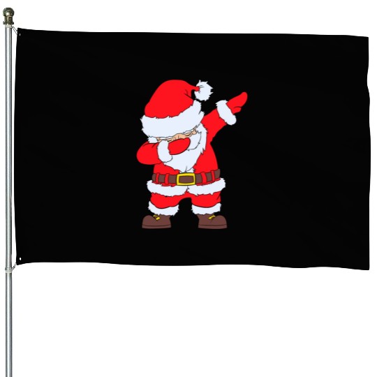 Dabbing Santa House Flags Santa Claus Christmas Dab