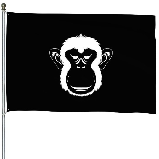 Bored Monkey Face House Flags