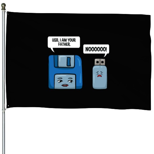 Floppy Disc USB Data Nerd Computer Science Gift House Flags