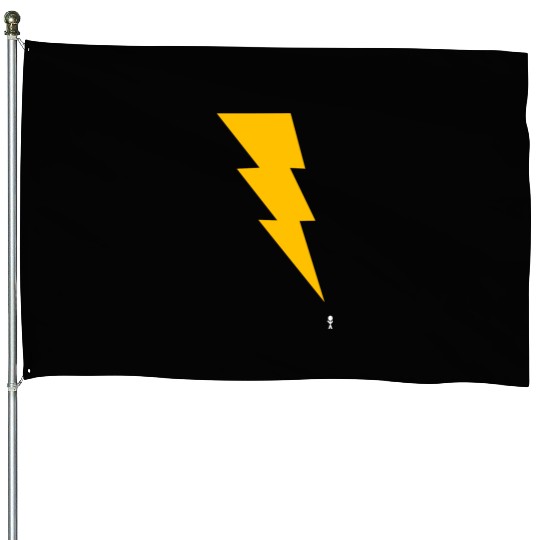 Lightning Bolt - Black House Flags