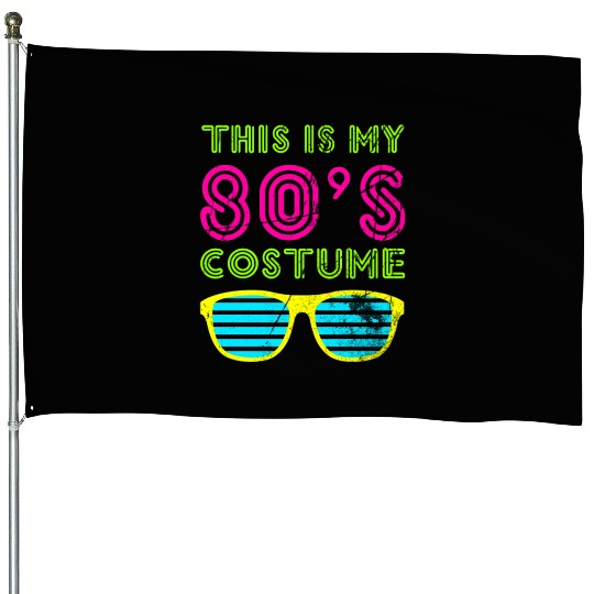 This Is My 80s Bro Neon House Flags 80's 90's Party Te