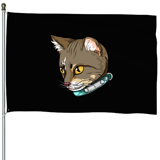 Brazilian Shorthair Cat Face Love Sweet cool funny House Flags