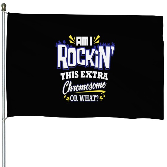 Down Syndrome Awareness Support Trisomy 21 Gift House Flags