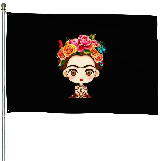 FRIDA KAHLO woman House Flags