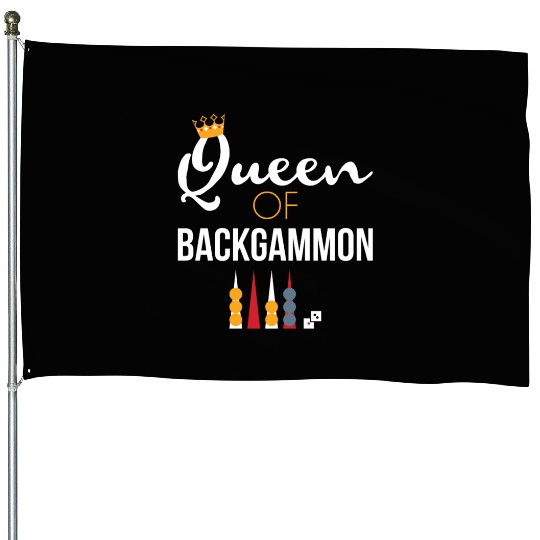Queen of Backgammon House Flags Board Game Backgammon