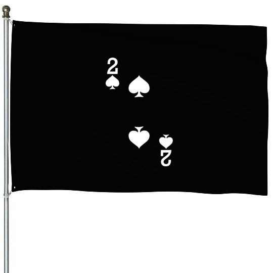 2 of Spades Playing Card Halloween Costume House Flags