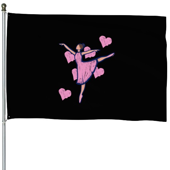 Ballet Dancer House Flags