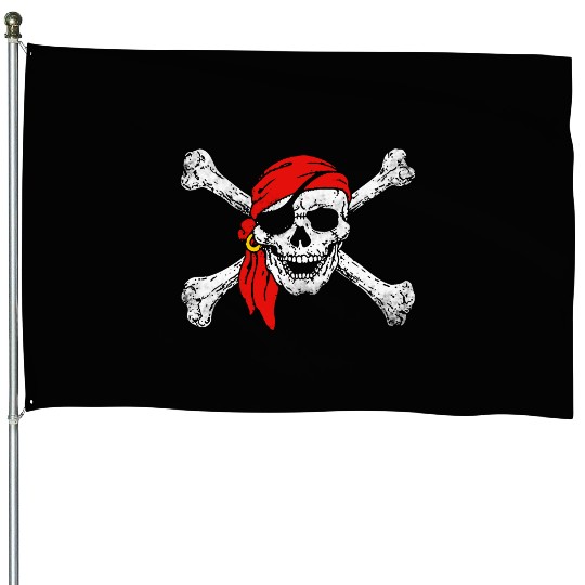 Pirate Skull Crossbones House Flags