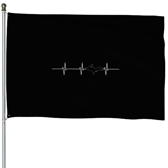 Yooper Heartbeat Upper Peninsula Of Michigan SISU House Flags