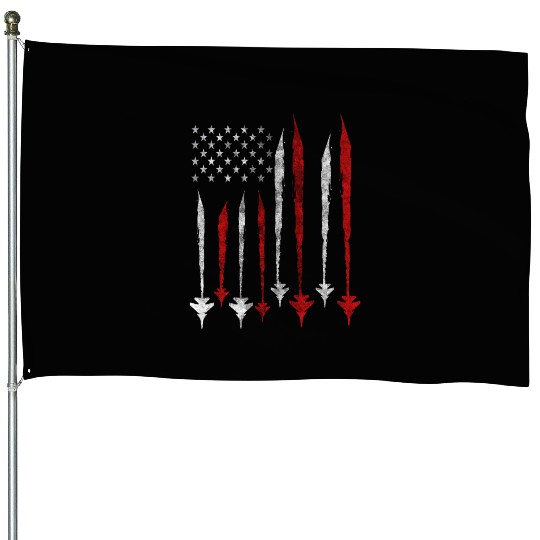 US F35 Fighter Jet Aviation USA Gift House Flags