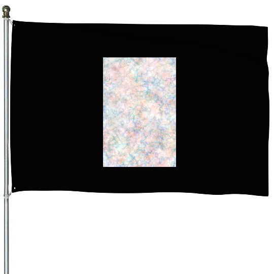 Multicolor Pastel Rainbow Marble Pattern House Flags