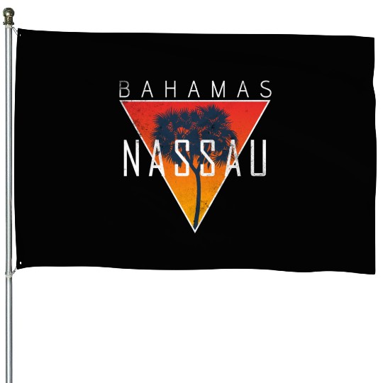 Bahamas Nassau Palms Holiday House Flags