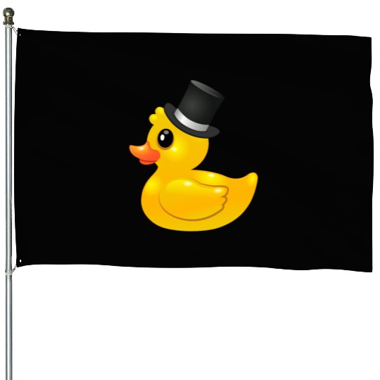 Yellow rubber Duck with topper - Like a sir House Flags