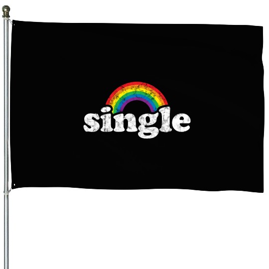 Single Gay Pride Retro Rainbow for Guys Lesbians House Flags