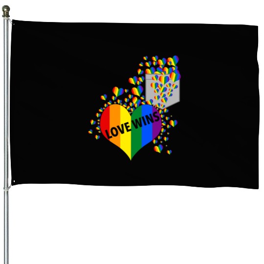 Love Wins Pride LGBTQ Community Pride Month House Flags