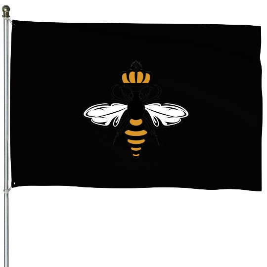 Queen Bee with Crown Motif House Flags
