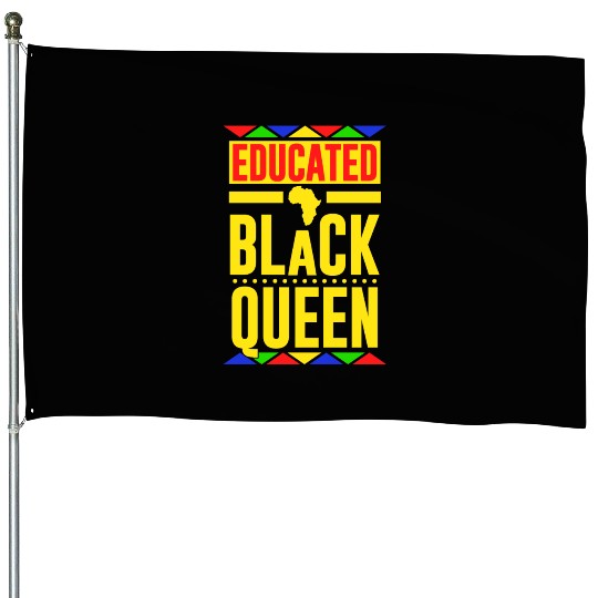 Educated Black Queen House Flags
